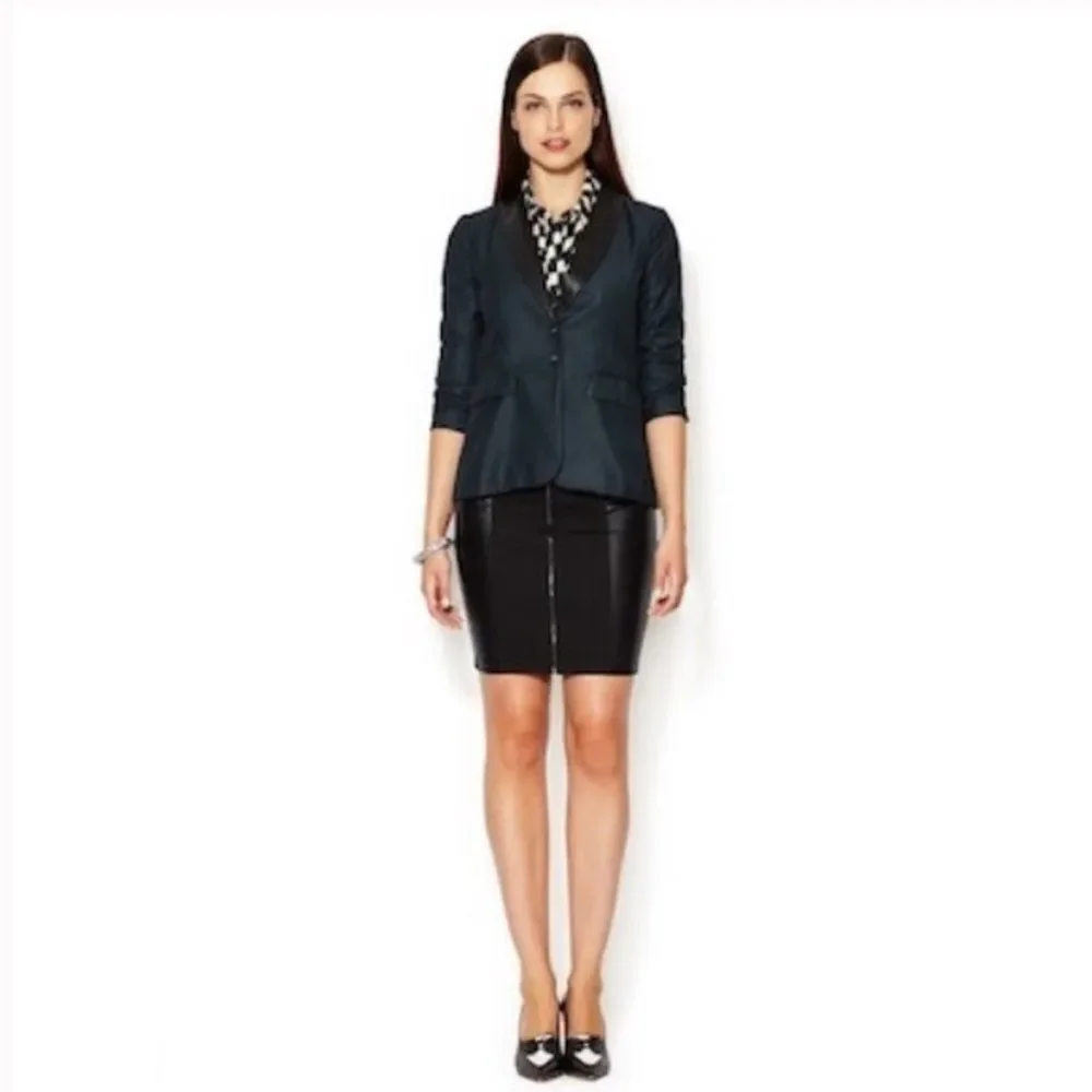 Isabel Lu Faux Leather Mini Skirt in Black Small NWT